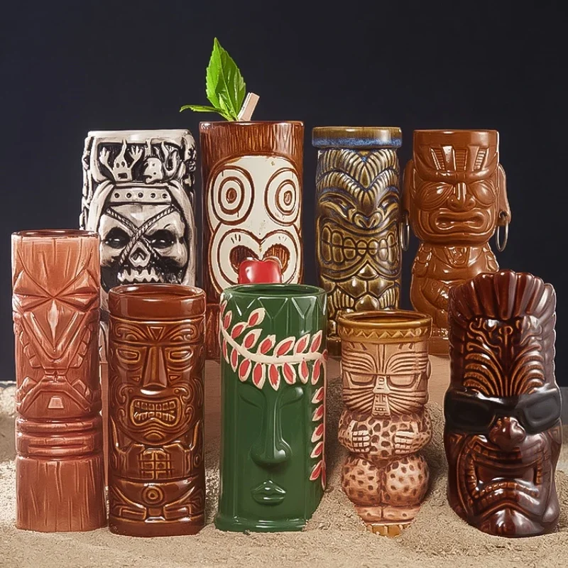 Wine With Beer Cocktail - 60 Type Hawaiian Tiki Mug Ceramic