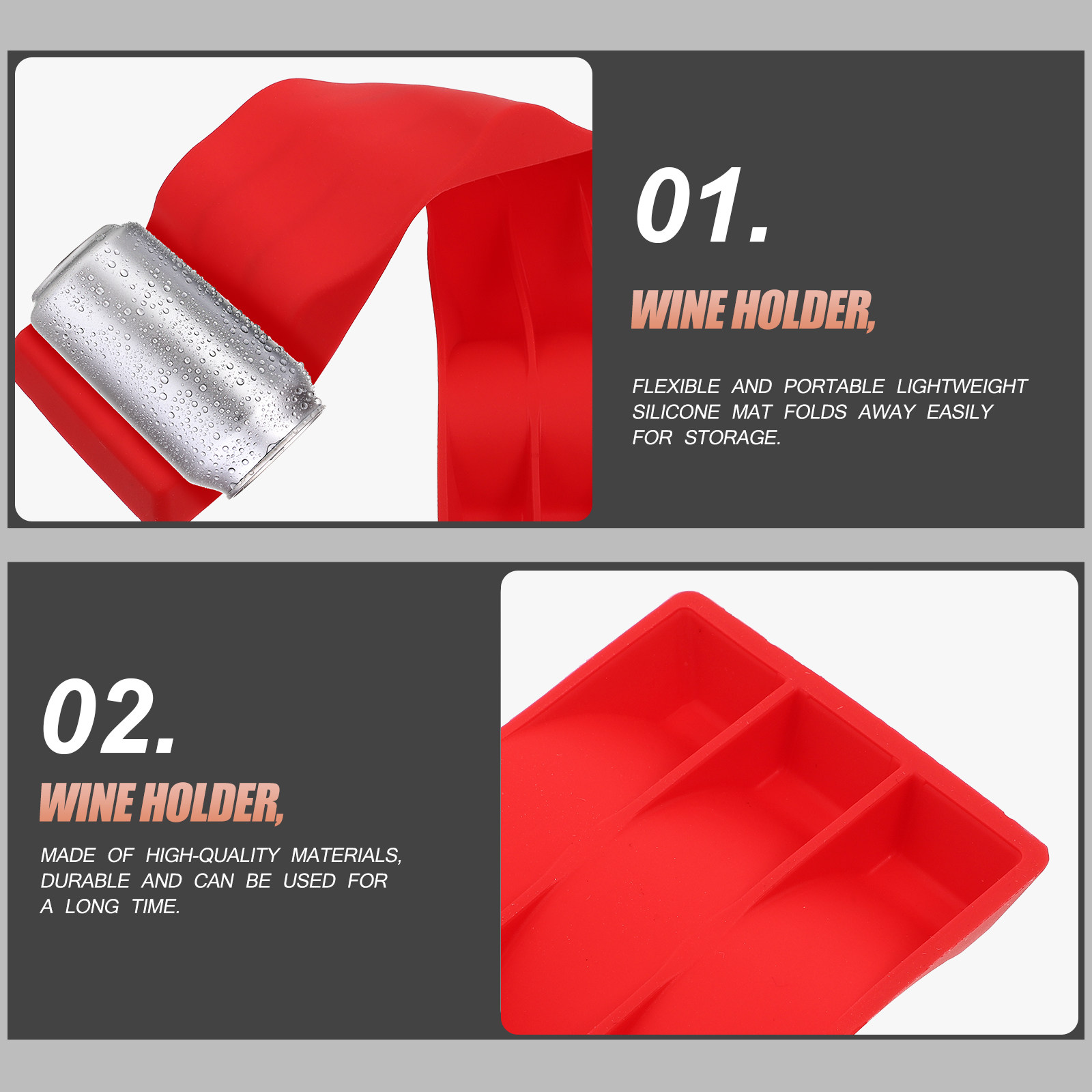 Wine In Beer Glass - 1Pcs Foldable Silicone Wine Bottle Stacker