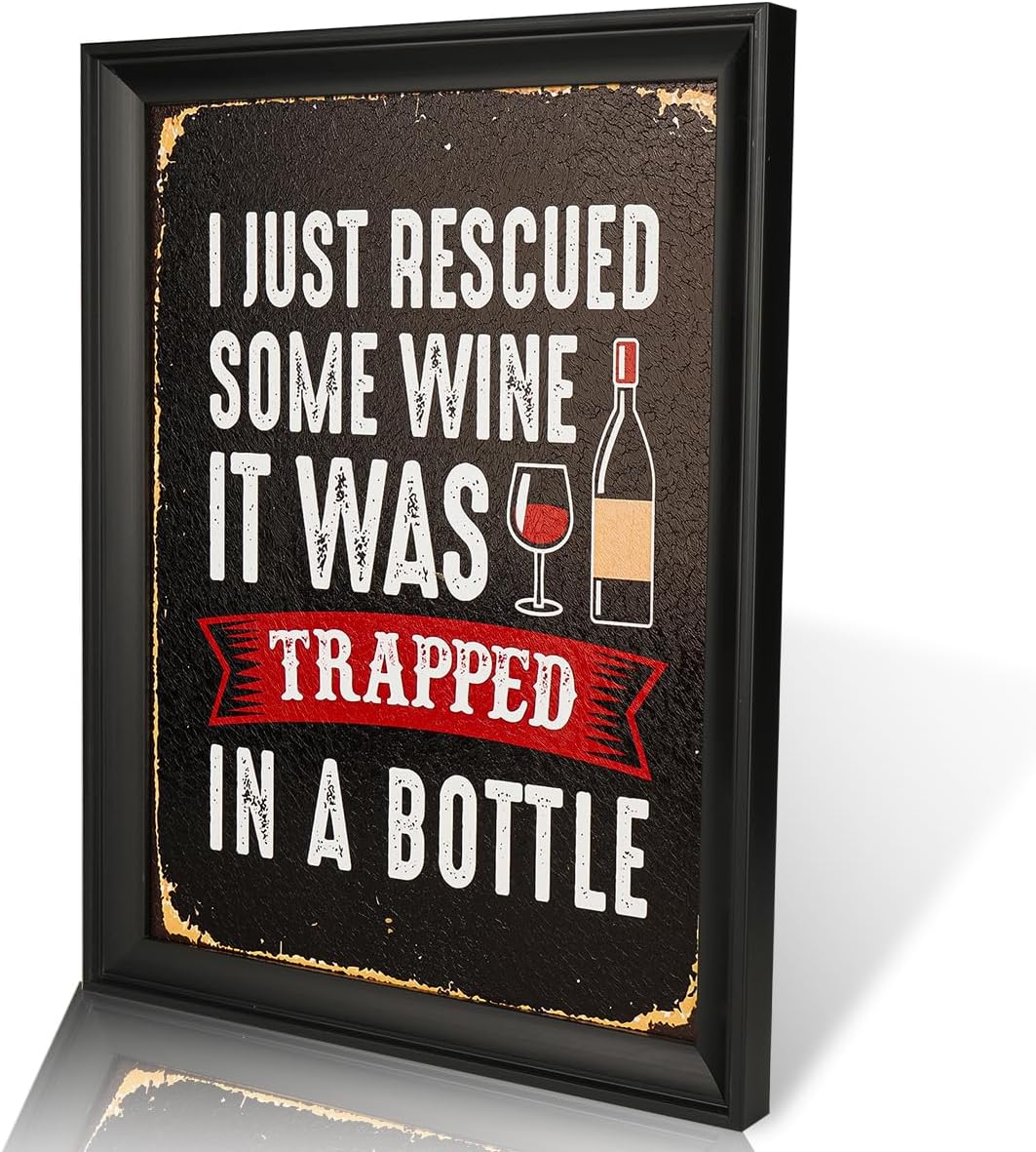Wine In Beer - Man Cave Rules Wall Decor with