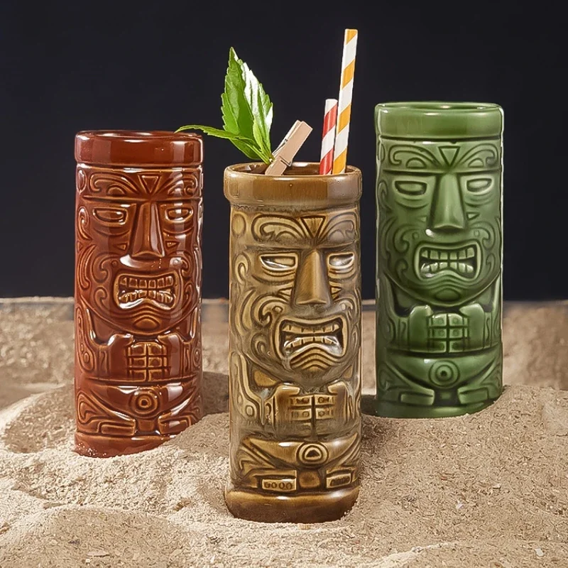 60 Type Hawaiian Tiki Mug Cera - Wine With Beer Cocktail 评论和价格