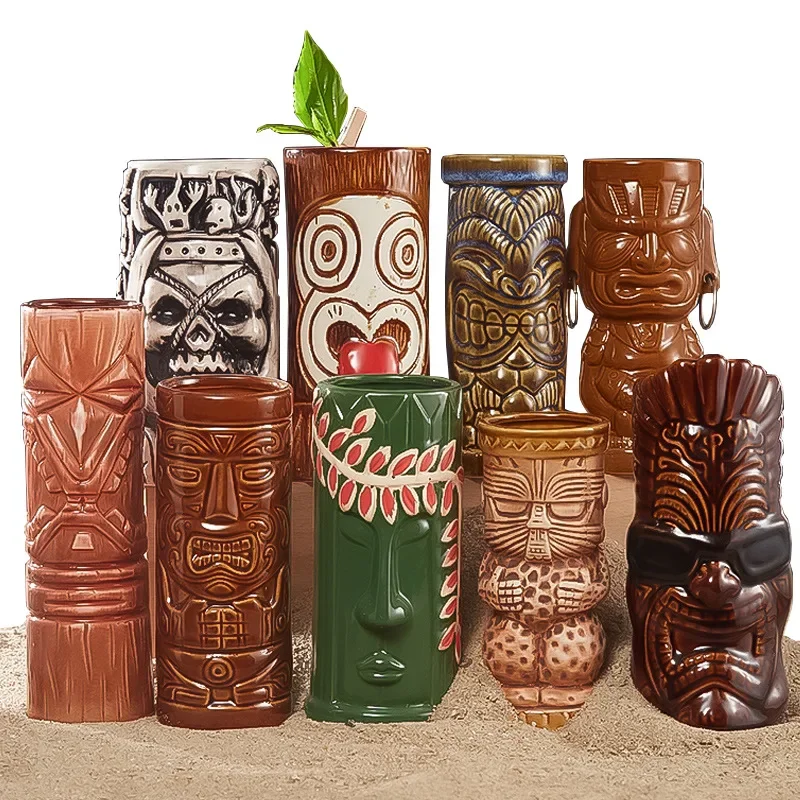 60 Type Hawaiian Tiki Mug Cera - Wine With Beer Cocktail 评论和价格