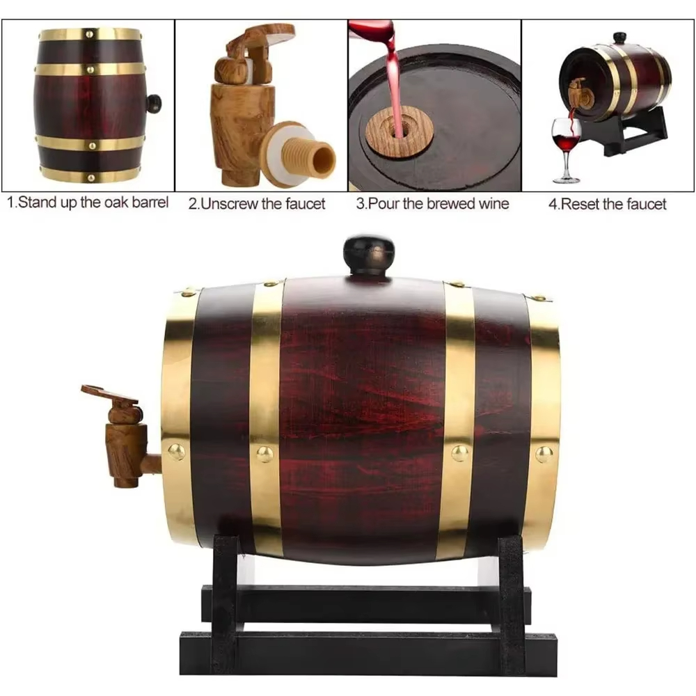 Whiskey Barrel Dispenser Oak A - Wine Beer Spirit 评论和价格
