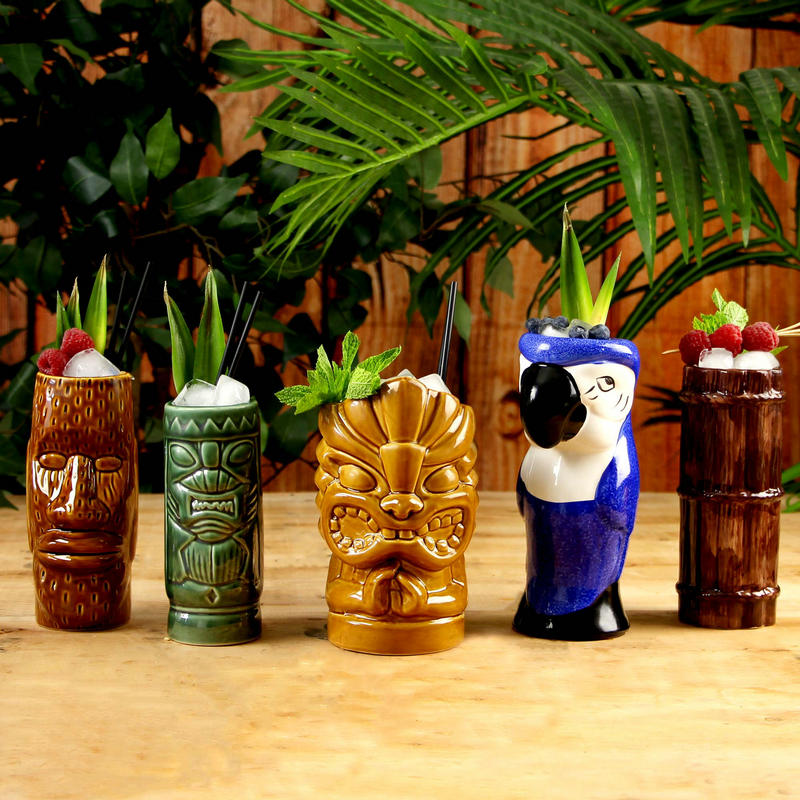 Hawaii Tiki Mugs Cocktail Cup  - Wine With Beer Cocktail 评论和价格