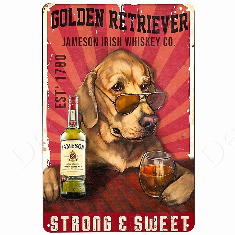 Cats and Wine Vintage Metal Si - Beer Wine Gin 评论和价格