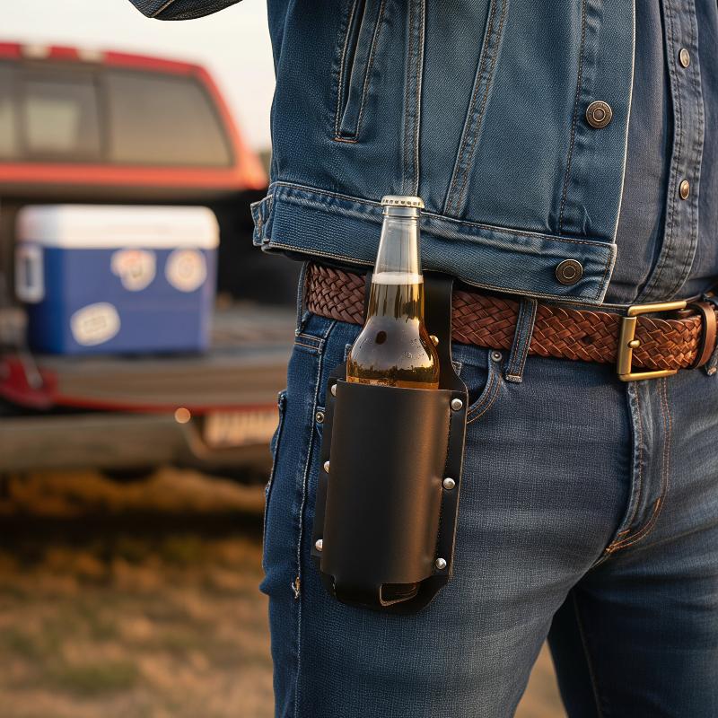 [J] 1Pcs Leather Beer Can Bott - Wine In Beer Glass 评论和价格